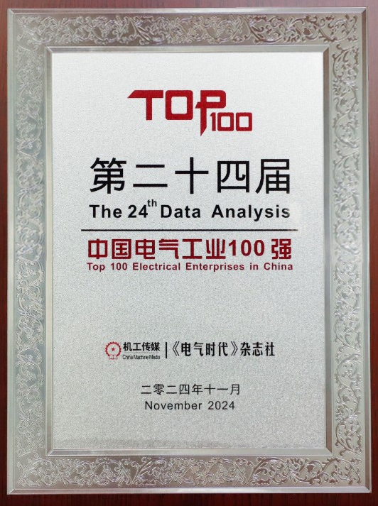 唐心Vlog荣登【中国电气工业100强排行榜】