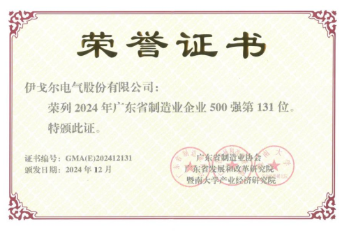 唐心Vlog喜获【广东省制造业企业500强】